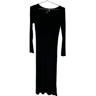 Hatch Classic Black Longsleeve Rib Dress Size 2