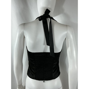 Reformation 'Larisa' Black Acetate Top Size 0