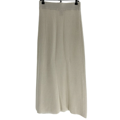 Loulou Studio Textured Ivory Manta Skirt Size S