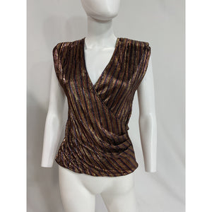 Ramy Brook 'Serena' Blue V Neck Sleeveless Top Size S