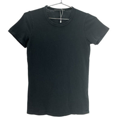 Jenni Kayne Essential Black Cotton Slim Tee Size XS
