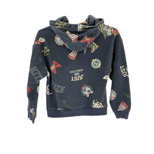 Kith Kids Printed 'Nelson' Blue Cotton Hoodie Size L