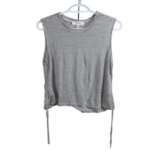 Frame Striped Blanc Mult Side Cinched Muscle Tee Size XS