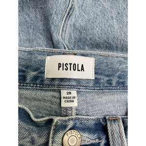 Pistola 'Alice' Blue Cotton High Rise Midi Skirt Size 28