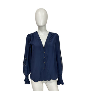 Ramy Brook Embellished Blue Noa Size XS Blouse