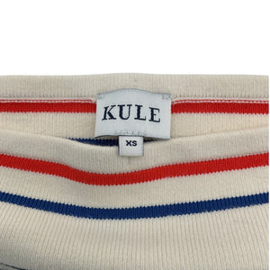 Kule Striped Cream And Navy Jo Tube Top Size XS