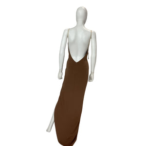 Katie May Ruched Cocoa Colette Gown Size S NWT