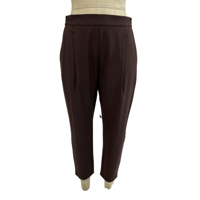Allsaints Tailored Warm Cacao Brown Aleida Tri Trousers Size 6