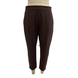 Allsaints Tailored Warm Cacao Brown Aleida Tri Trousers Size 6