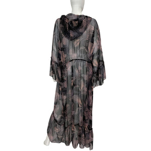 Misa Los Angeles Sheer San Miguel Palm Cruz Robe Size L
