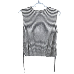 Frame Striped Blanc Mult Side Cinched Muscle Tee Size XS