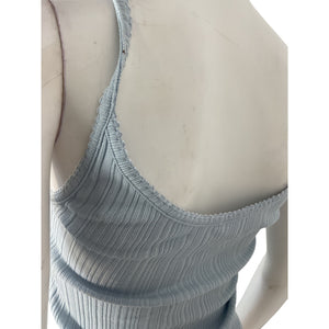 Re/Done Ribbed Blue Jolie Tank Top Size S
