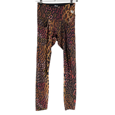 R13 Bold Bronze Multi Leopard Combo Active Patch Pocket Leggings Size S