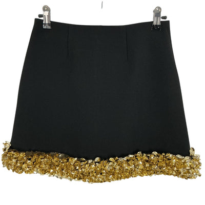 Simkhai Embellished Black Dua Mini Skirt Size 2