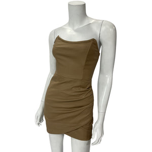 Retrofête Sleek Coated Tannin James Dress Size XS