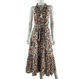 Cleobella Bohemian White Floral Multi Evangeline Dress Size S