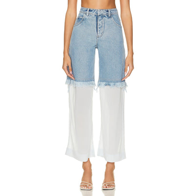 Christopher Esber Avant Garde Blue Deconstructed Spliced Pants Size Aus 4 / US 0