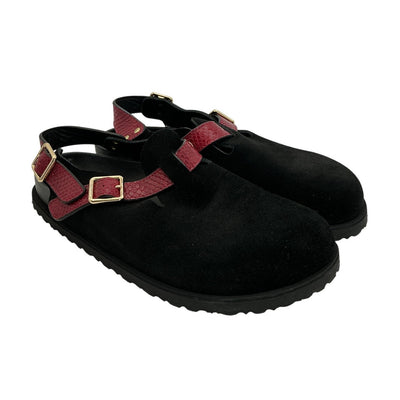 Birkenstock Suede Black Tokio Cazador Mules Size 40