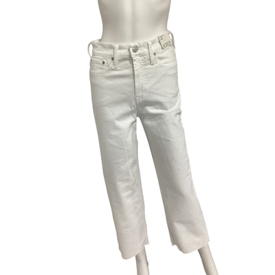 J.Crew Classic White Slim Wide Leg Denim Jeans Size 25 NWT