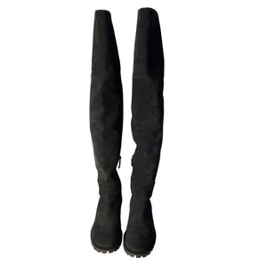 Stuart Weitzman Suede Black Amber Over The Knee Boots Size 36 EU / US 6