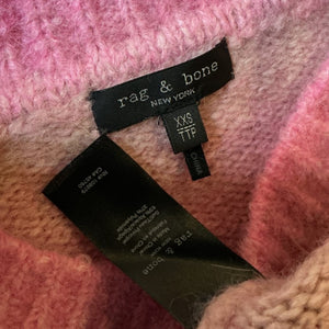 Rag & Bone Ombre Pink Multi Holly Sweater Size XXS
