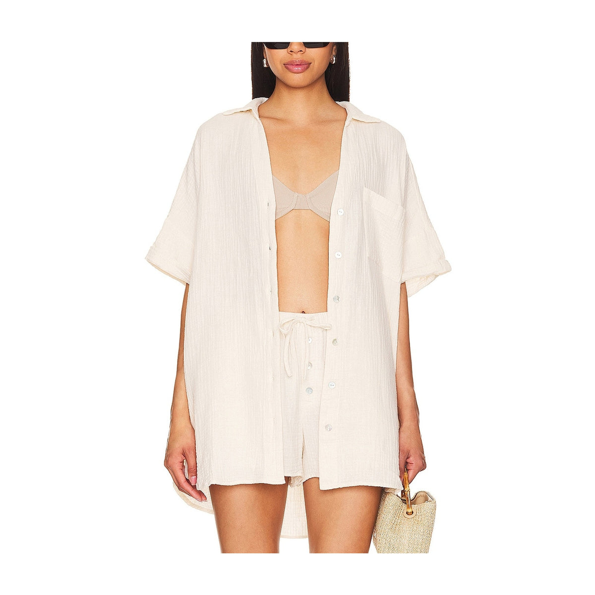 Lspace Textured Cream Terrazo Top Size XS / S NWT