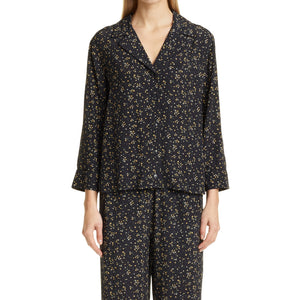 Ganni Floral Print Button-Up Top Size 36