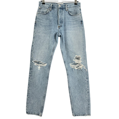 Agolde Distressed Blue Jamie Denim Jeans Size 25