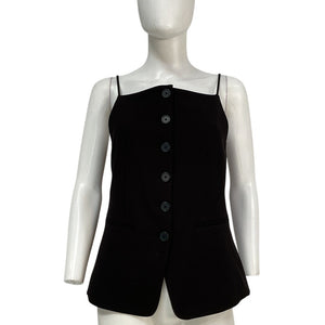Staud Tailored Black Una Top Size S