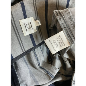 Helsa Tailored Gray And Blue Strapless Mini Dress Size M