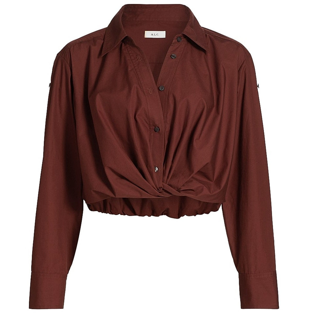 A.L.C. Cropped Burgundy Leo Shirt Size 12