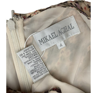 Mikael Aghal Elegant Multicolor Tie Neck Dress Size 4