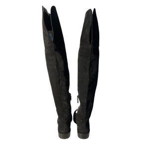 Stuart Weitzman Suede Black Amber Over The Knee Boots Size 36 EU / US 6