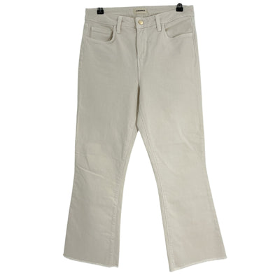 L'Agence Cropped Beige Kendra Denim Jeans Size 29