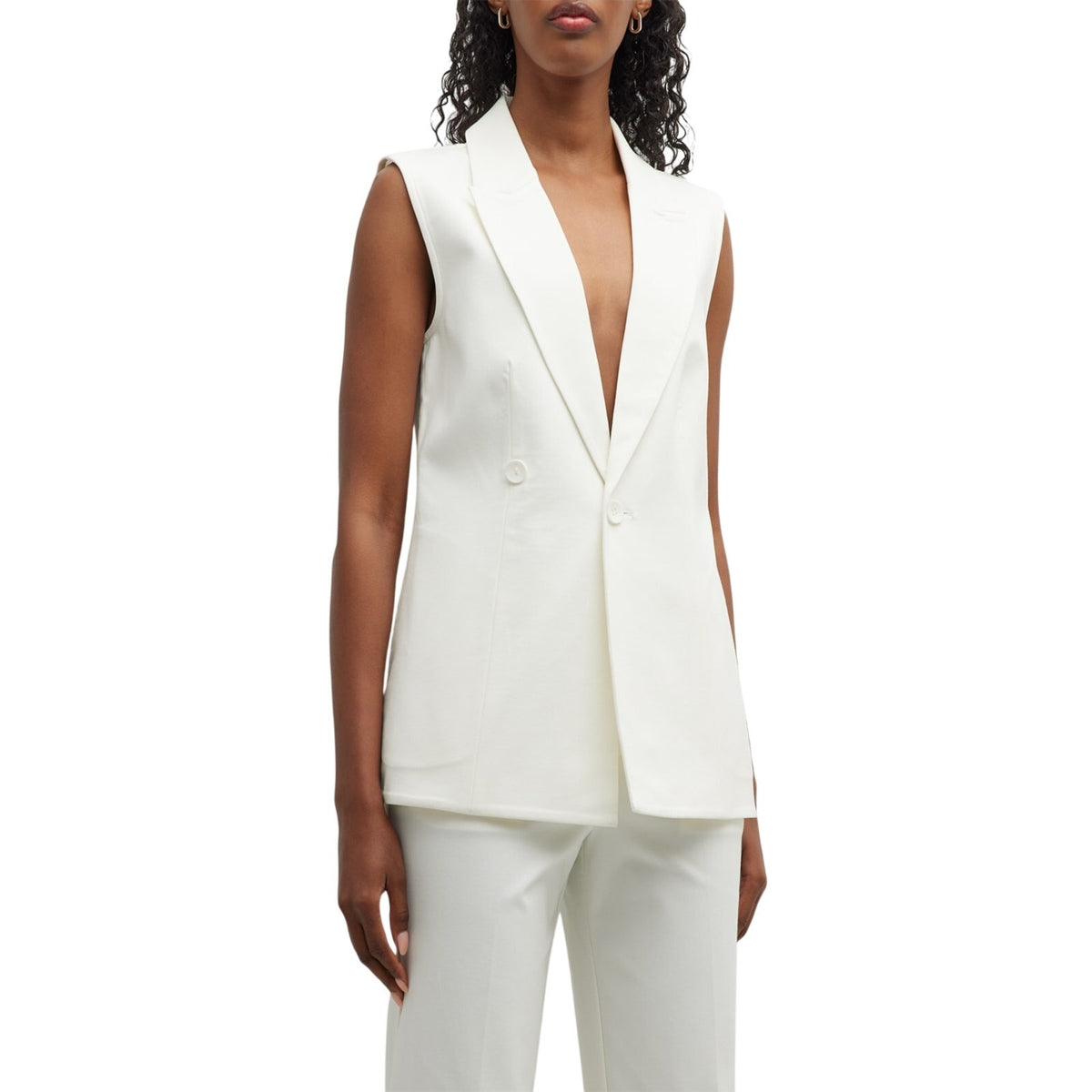 Capsule 121 Tailored Ivory Elphis Vest Size M