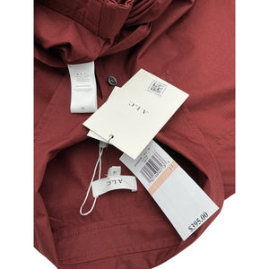 A.L.C. Cropped Burgundy Leo Shirt Size 12