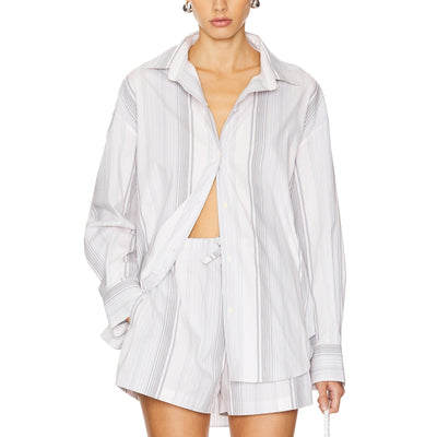 Faithfull The Brand 'En Vau' White Poplin Shirt Size 6