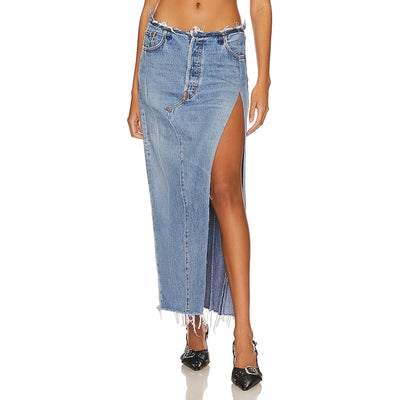 EB Denim Reworked Blue Robin Skirt Size S