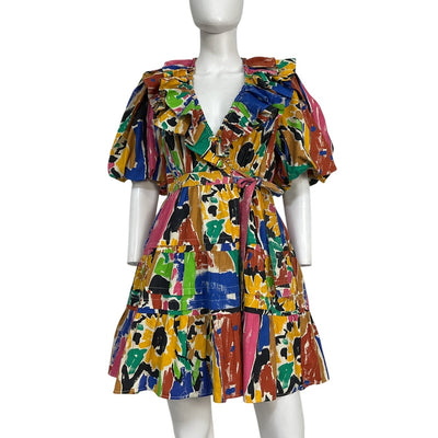 Love The Label Vibrant Multicolor Remy Penelope Print Dress Size M