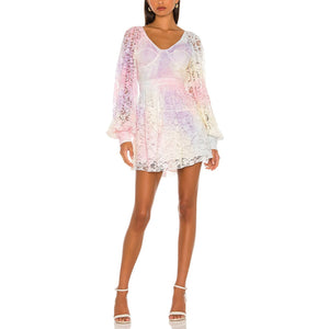 Loveshackfancy Lace Multi Tie Dye Alela Dress Size 6