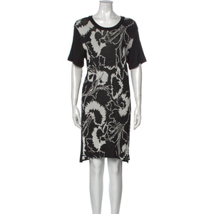 Rag & Bone Printed Black And White Floral Dress Size M