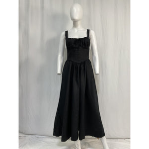 Reformation 'Balia' Black Linen Dress Size 4 - NWT