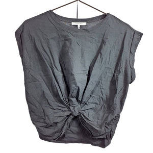 Frame Knotted Noir Roll Sleeve Tee Size M Shirt