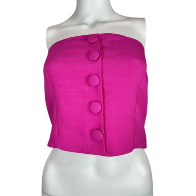Sézane Strapless Fuchsia Andreine Top Size 42