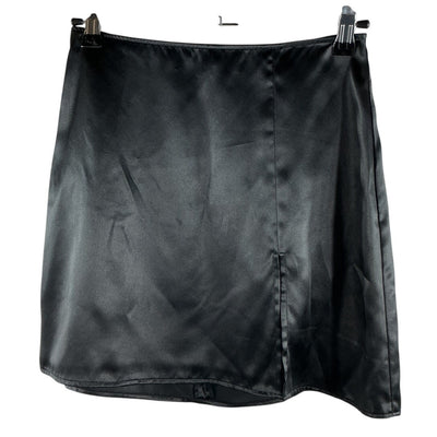 Reformation Silk Black Robbie Mini Skirt Size 0