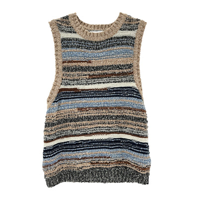Veronica Beard Cropped Multicolor Knit Top Size XL