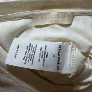 Ulla Johnson Ruffled Ivory Leia Tee Size S
