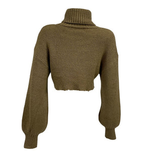 L'Academie Ribbed Tan Lucia Turtleneck Sweater Size XS
