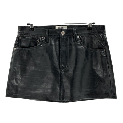 Agolde Sleek Black Liv Mini Skirt Size 29