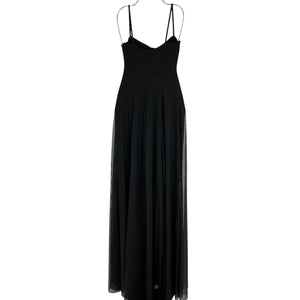 Norma Kamali Sleek Black Underwire Catsuit Gown Size XS